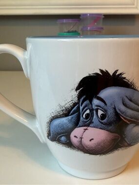 Disney Eeyore Mug with Blue, Pink and White Accents